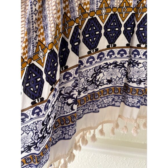 Bobbie Brooks Womens Boho Kimono Cardigan With Tassels One Size - Picture 11 of 11
